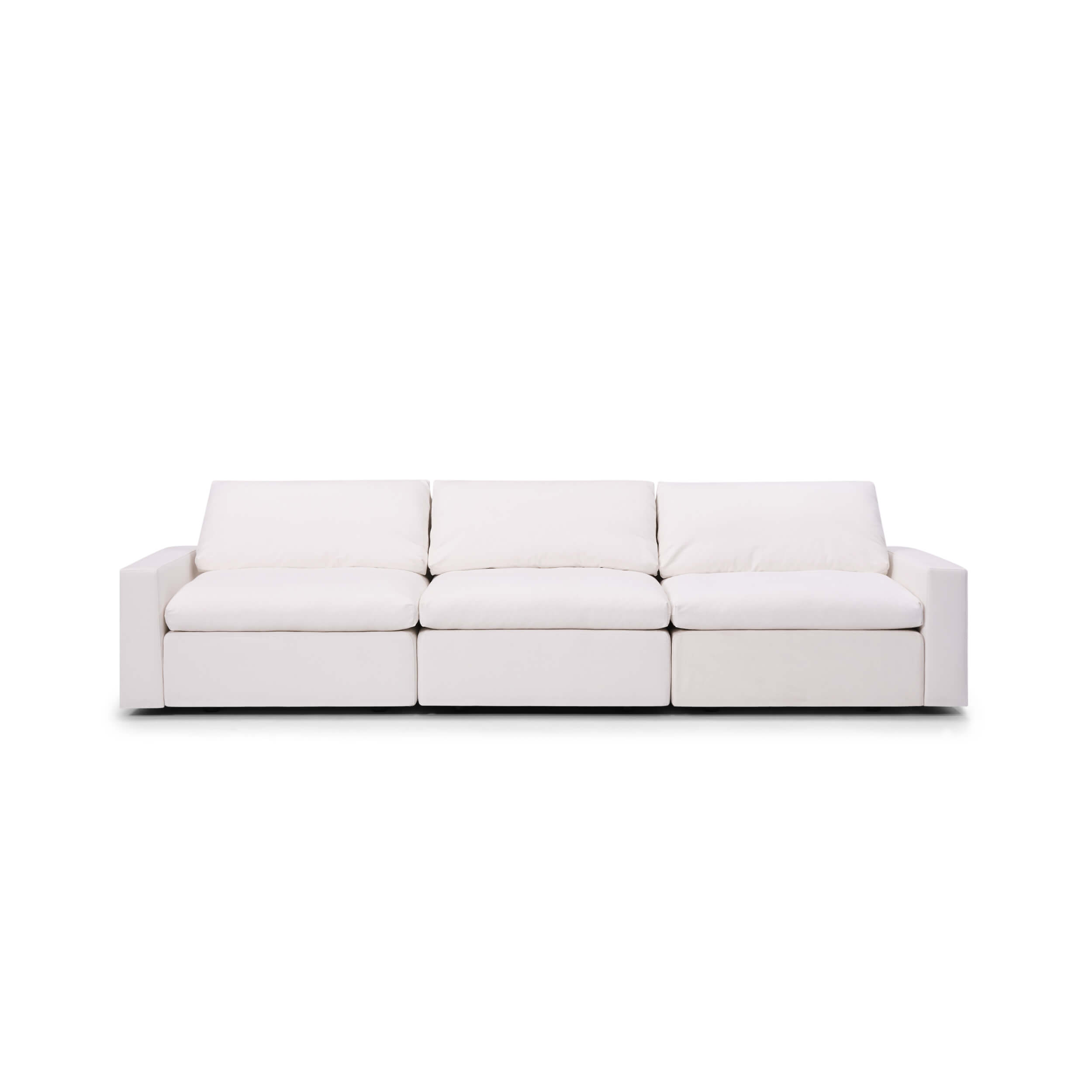 Titan Ultra Plush Comfort Gel 3 Piece Sectional with Ottoman